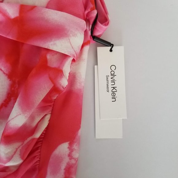 Calvin Klein Strappy Tie Dye One Piece Swimsuit Size 12 - Picture 10 of 12